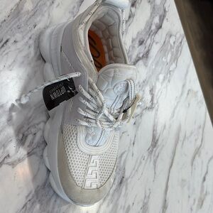 Versace White and Gray Sneakers